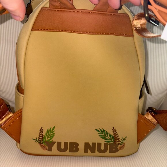 Disney Star Wars Loungefly Cute Wicket Ewok Footsie Yub Nub Mini Backpack Soft - Picture 4 of 11